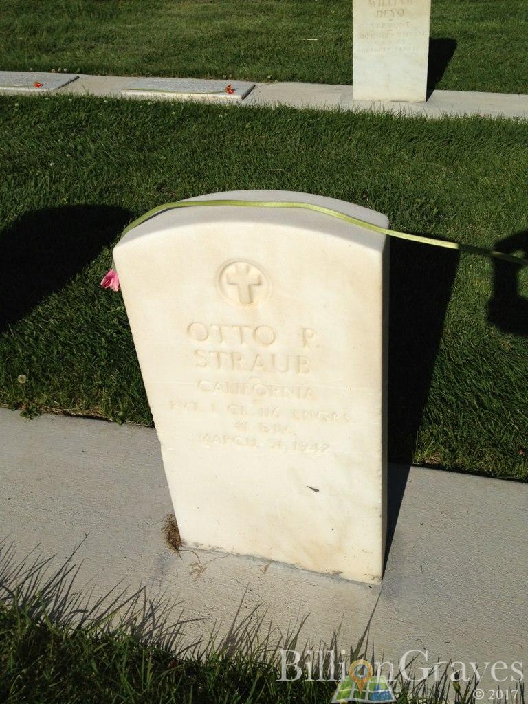 Headstone of Otto P. Straub, Died: 31 Mar 1942, buried at Salt Lake City Cemetery- Quadrant III in Salt Lake City, Salt Lake, Utah, United States